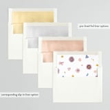 "Petals" - Engagement Party Invitations in Lily by Christy Hy Lee - Envelope Liner Options