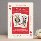 "Lucky in Love" - Engagement Party Invitations in Hearts by Paper Sun Studio - Front