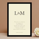 "Classic Initials" - Engagement Party Invitations in Midnight by mo kelley - Front