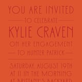 "Mandarin-uschia Engagement" - Engagement Party Invitations in Mandarin by Lindsay Chedester - Detail