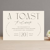 "A Toast" - Engagement Party Invitations in Dune by Christie Garcia - Front