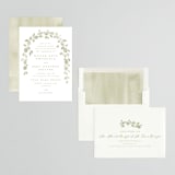 "Garden Gate" - Engagement Party Invitations in Leaf by Kristie Kern - Assembled