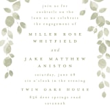 "Garden Gate" - Engagement Party Invitations in Leaf by Kristie Kern - Detail