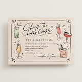 "cheers to a happy couple" - Engagement Party Invitations in Creme by Anastasia Makarova - Front
