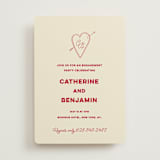 "Crazy Little Thing Called Love" - Engagement Party Invitations in Strawberry by Helena Vitto - Front