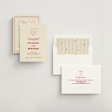 "Crazy Little Thing Called Love" - Engagement Party Invitations in Strawberry by Helena Vitto - Assembled