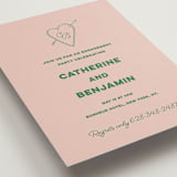 "Crazy Little Thing Called Love" - Engagement Party Invitations in Avocado by Helena Vitto - Detail