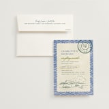 "Coastal Drift" - Engagement Party Invitations in Caribbean Citrus by Pixel and Hank - Invitation with Envelope