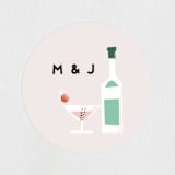 "caipiroska" - Engagement Party Favor Stickers in Ballet Slipper by chocomocacino - Front