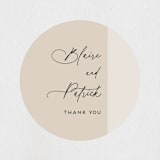 "By Your Side" - Engagement Party Favor Stickers in Parchment by Kaydi Bishop - Front