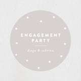 "macine" - Engagement Party Favor Stickers in Steel by chocomocacino - Front