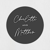 "Libations" - Engagement Party Favor Stickers in Midnight by mo kelley - Front