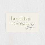 "Brooklyn" - Engagement Party Favor Stickers in Olive by Kristie Kern - Front