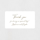 "Gilded Frame" - Engagement Party Favor Stickers in Champagne by Cass Loh - Front