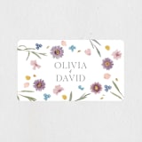 "Petals" - Engagement Party Favor Stickers in Lily by Christy Hy Lee - Front