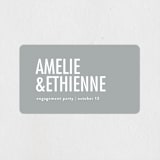 "vasilopita" - Engagement Party Favor Stickers in Opal by chocomocacino - Front