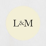 "Classic Initials" - Engagement Party Favor Stickers in Midnight by mo kelley - Front