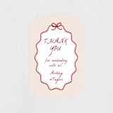 "wavy oval" - Engagement Party Favor Stickers in Wine by Cass Loh - Front