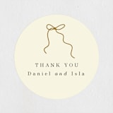"Bows" - Engagement Party Favor Stickers in Cream by Baumbirdy - Front