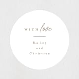 "Cinemascopic" - Engagement Party Favor Stickers in Moonstone by Creo Study - Front