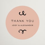 "cheers to a happy couple" - Engagement Party Favor Stickers in Creme by Anastasia Makarova - Front