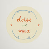 "Cin cin" - Engagement Party Favor Stickers in Verona by Stephanie Heinrich Godbout - Front