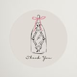 "Sparkling Champagne Tower" - Engagement Party Favor Stickers in Petal by Jackie Crawford - Front