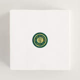 "Coastal Drift" - Engagement Party Favor Stickers in Caribbean Citrus by Pixel and Hank - In Use