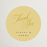 "Bloom" - Engagement Party Favor Stickers in Island Citrus by Morgan Kendall - Front