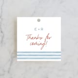 "Two If By Sea" - Wedding Favor Tags in Wave by Olivia Raufman - Front