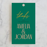 "Bright" - Wedding Favor Tags in Parrot by Owl and Toad - Front