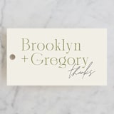 "Brooklyn" - Wedding Favor Tags in Olive by Kristie Kern - Front