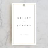 "krista" - Wedding Favor Tags in Salt by Stephanie Hawkes - Front