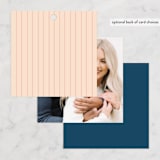 "Floral Whimsy" - Wedding Favor Tags in Indigo by Corie Page - Back of Card Options