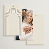 "Golden Ring" - Wedding Favor Tags in Champagne by Nicoletta Savod - Back of Card Options