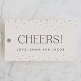 "Let's Raise a Glass" - Wedding Favor Tags in Buttercream by Lisa Assenmacher - Front