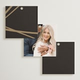 "Sparkled Toast" - Wedding Favor Tags in Cognac by Christie Garcia - Back of Card Options