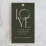 "Entwined" - Wedding Favor Tags in Forest by Owl and Toad - Front