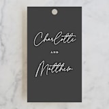 "Libations" - Wedding Favor Tags in Midnight by mo kelley - Front