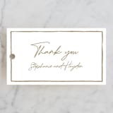 "Gilded Frame" - Wedding Favor Tags in Champagne by Cass Loh - Front