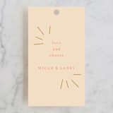 "Flower Cheers" - Wedding Favor Tags in Champagne by Baumbirdy - Front