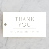 "Poet" - Wedding Favor Tags in Cognac by Kristie Kern - Front