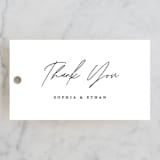 "Timeless" - Wedding Favor Tags in Snow by Owl and Toad - Front