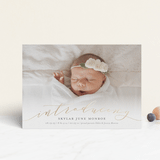 "Treasured" - Birth Announcements in Slate by Sarah Brown - Front