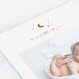 "Over the Moon" - Birth Announcements in Fawn by AK Graphics - Detail
