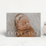 "Welcoming" - Birth Announcements in Cotton by Everett Paper Goods - Front