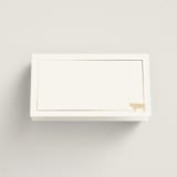 "Foil Meal Silhouettes" - Foil-Pressed Place Cards - Beef in Vanilla by Stacy Maalouf - Blank front