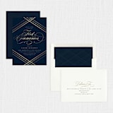 "Fancy" - Confirmation Invitations in Midnight Blue by Erin Deegan - Assembled