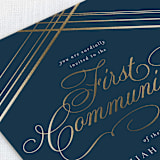 "Fancy" - Confirmation Invitations in Midnight Blue by Erin Deegan - Detail