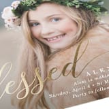 "Blessed Overlay" - Confirmation Invitations in Snow by Baumbirdy - Detail